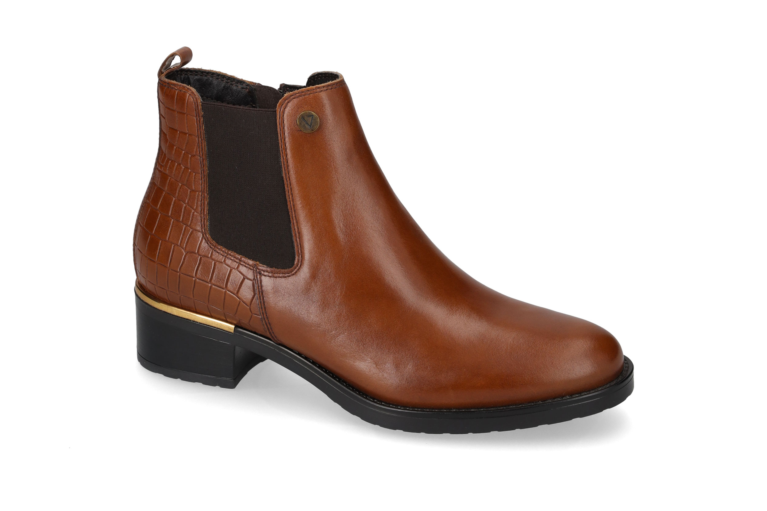 Brown calf leather ankle boot 47530