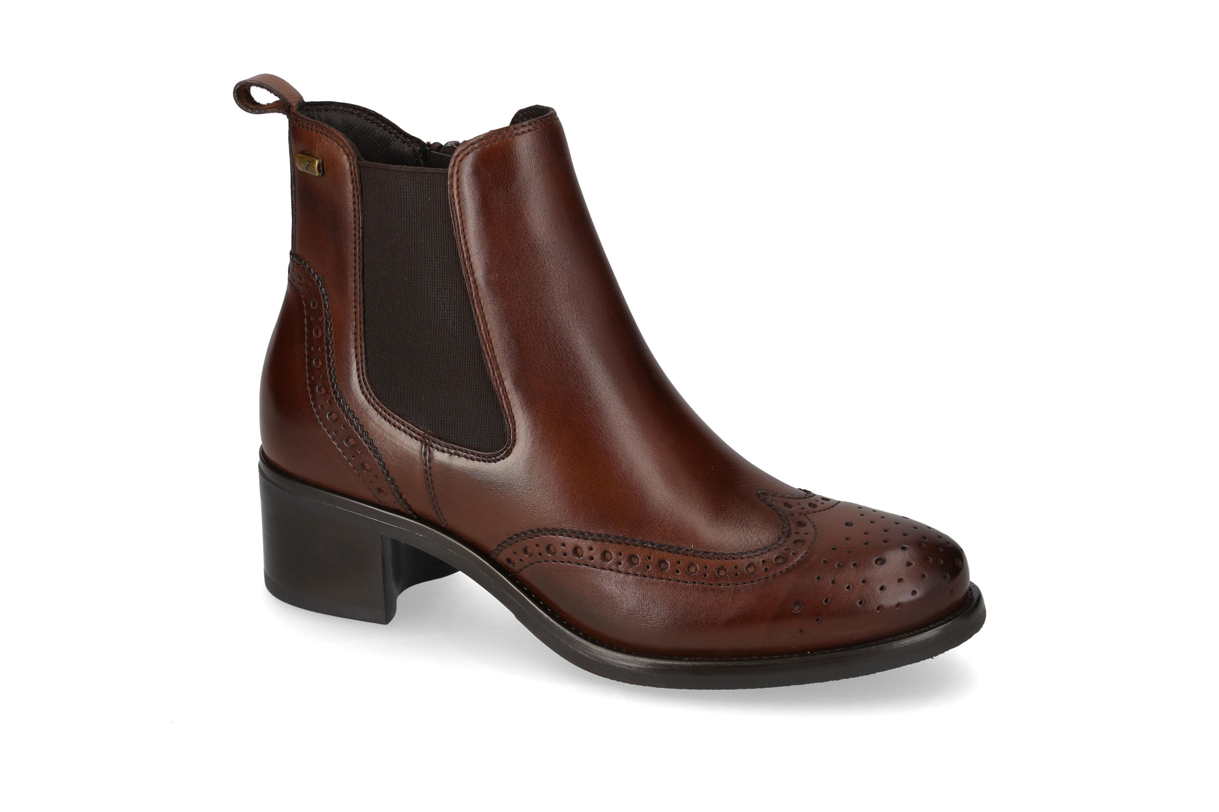 Brown calf leather ankle boot 47613