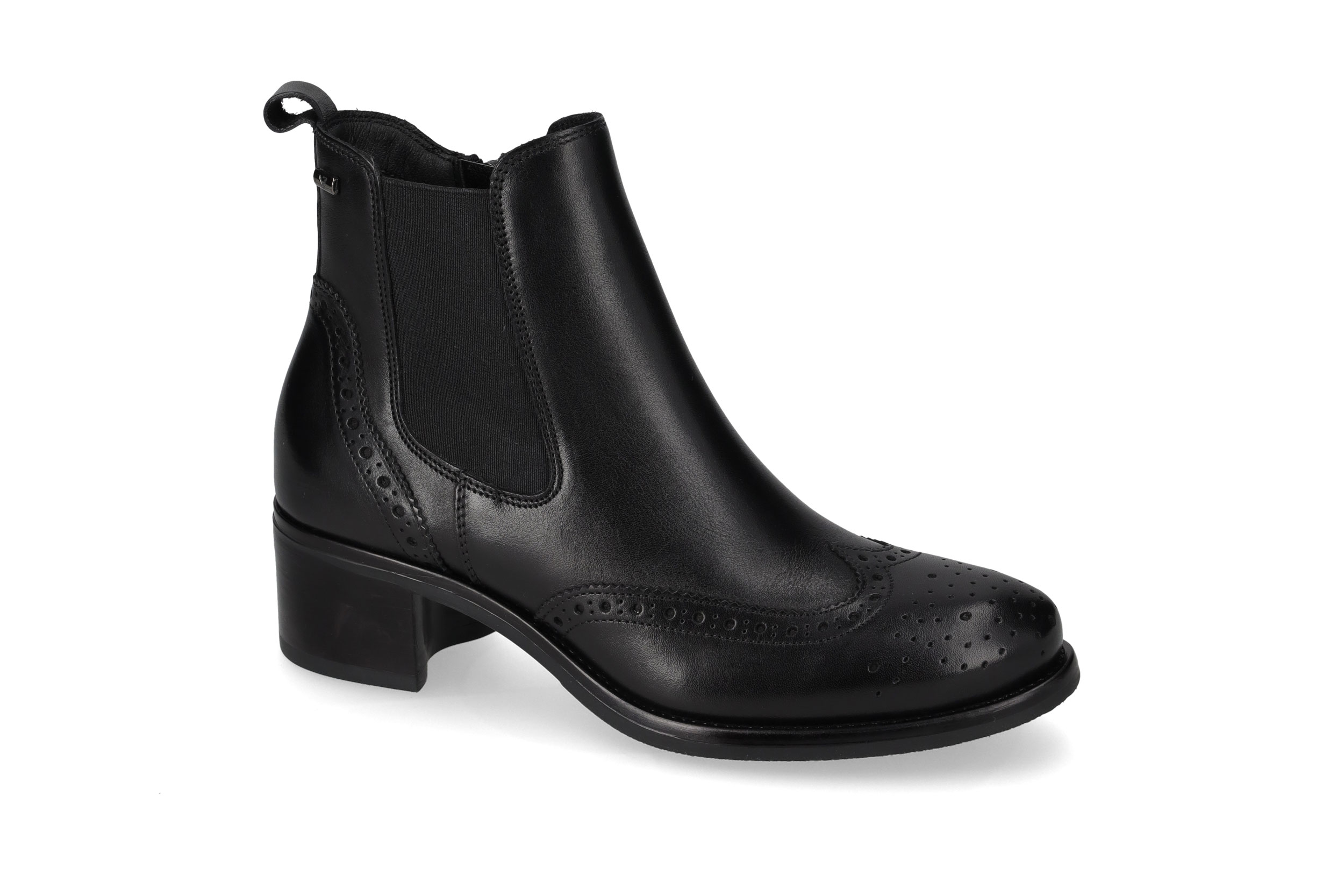 Black calf leather ankle boot 47613