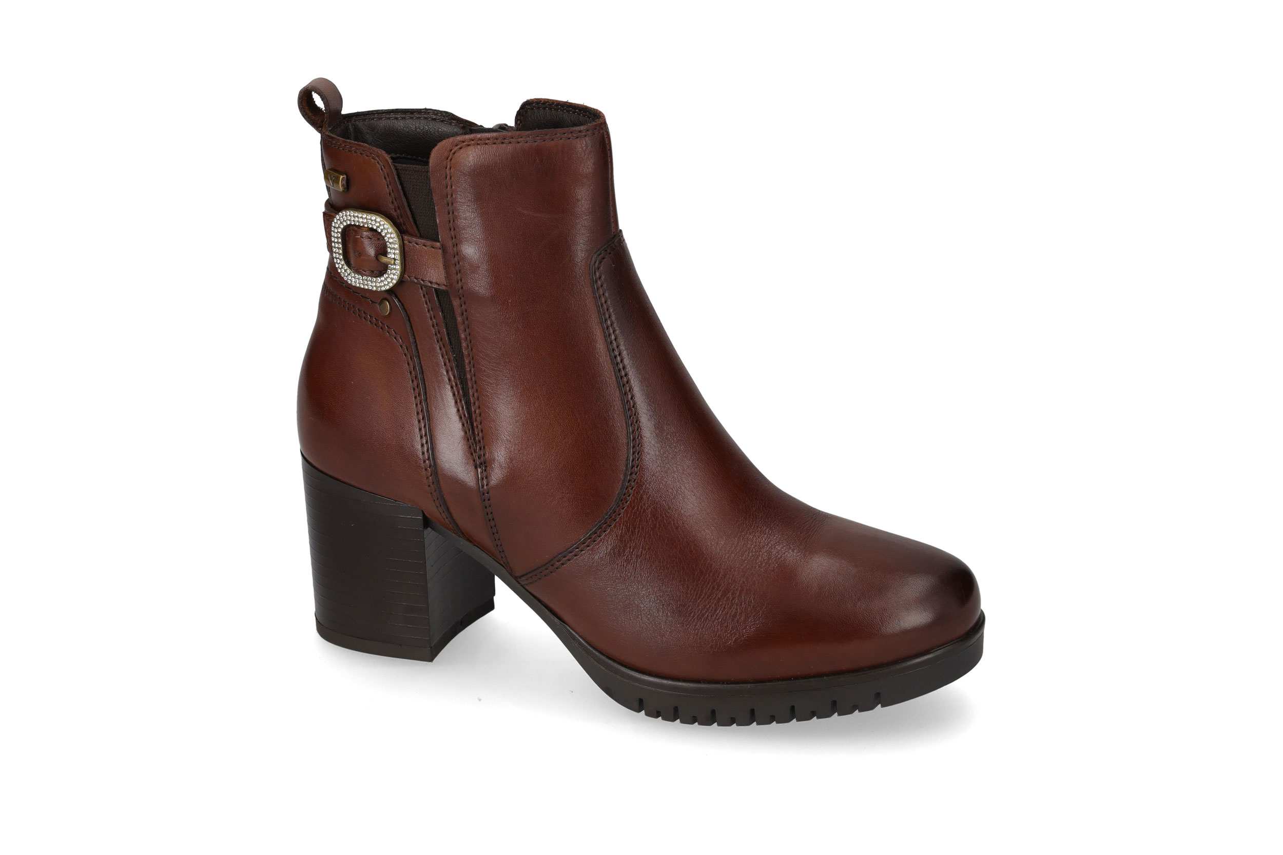 Brown calf leather ankle boot 47660