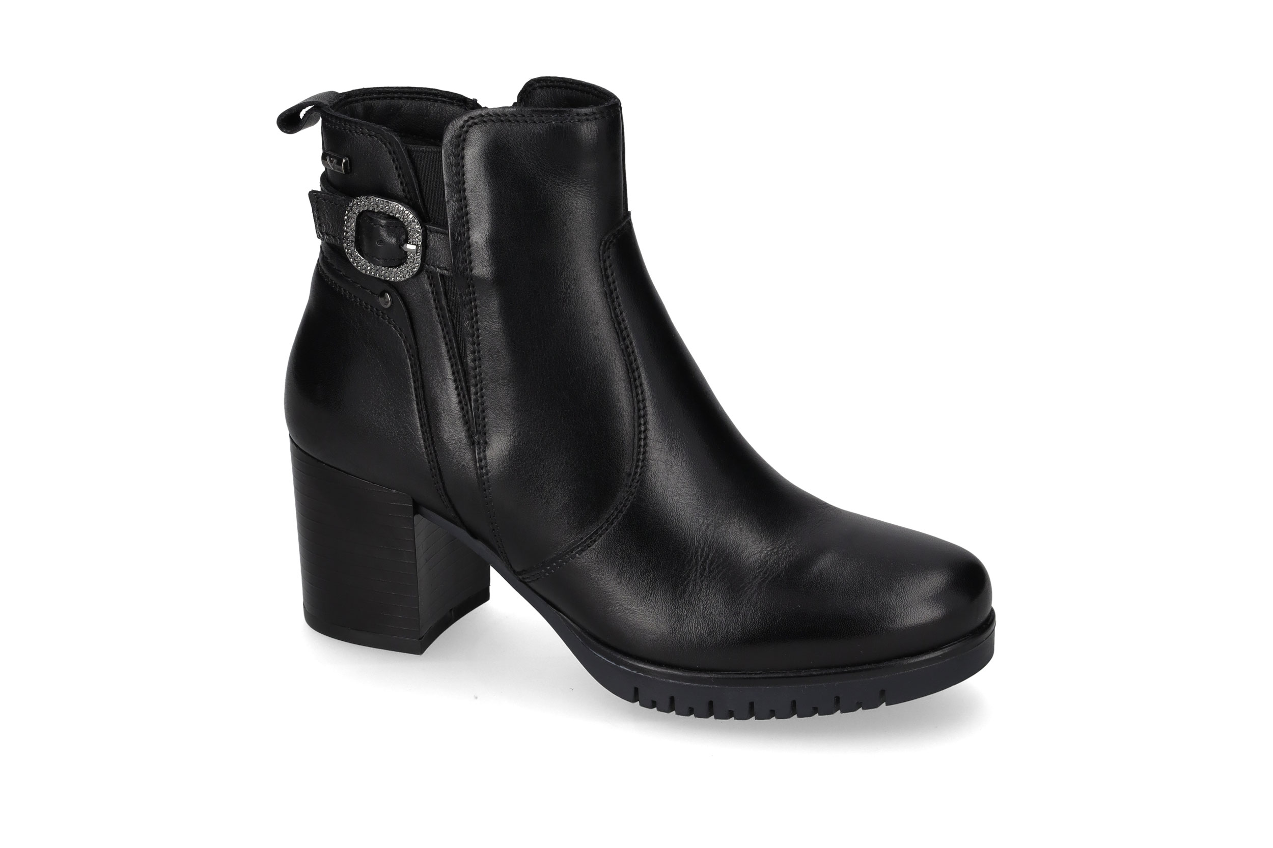 Black calf leather ankle boot 47660