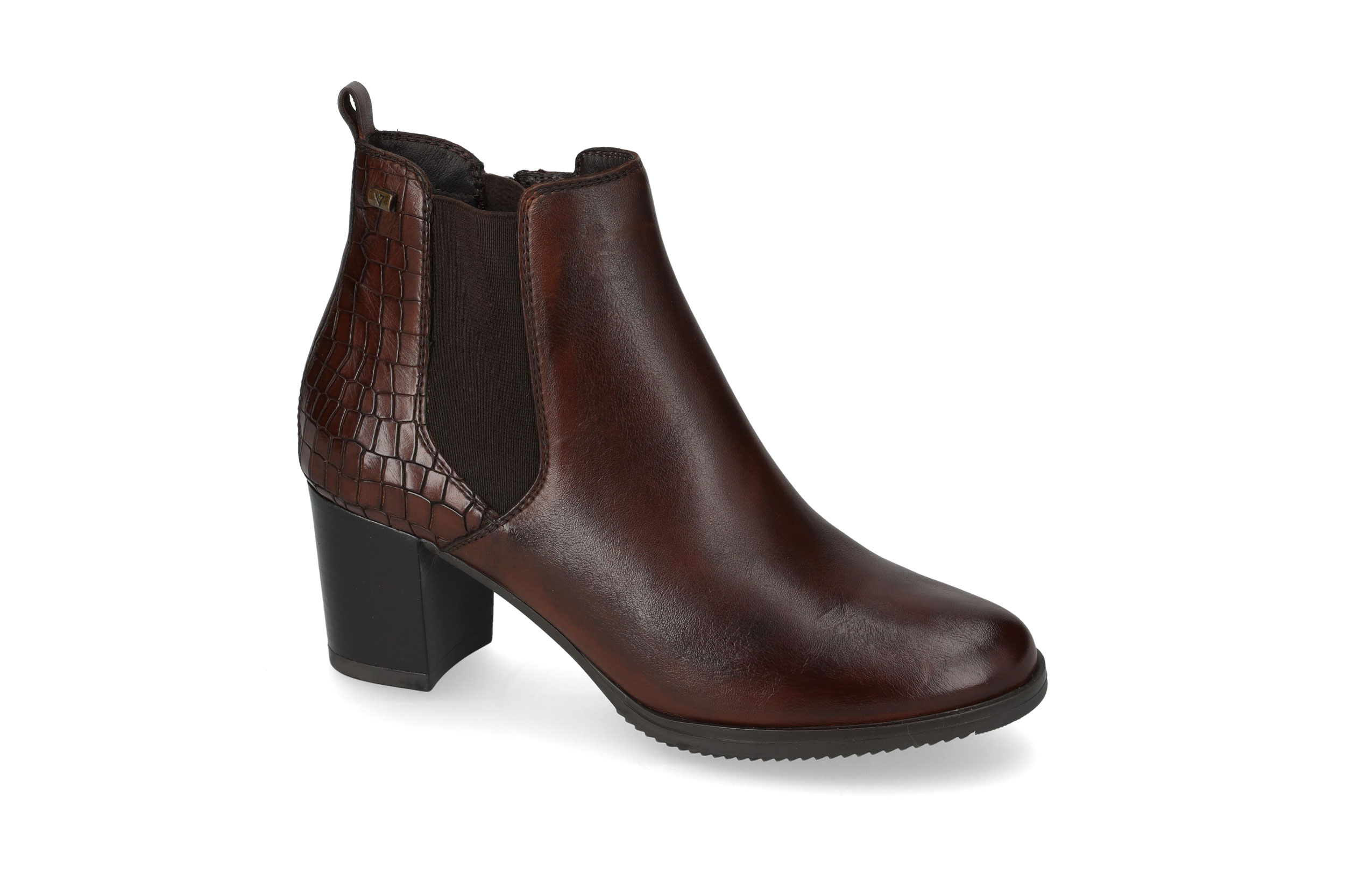 Brown calf leather ankle boot 47680