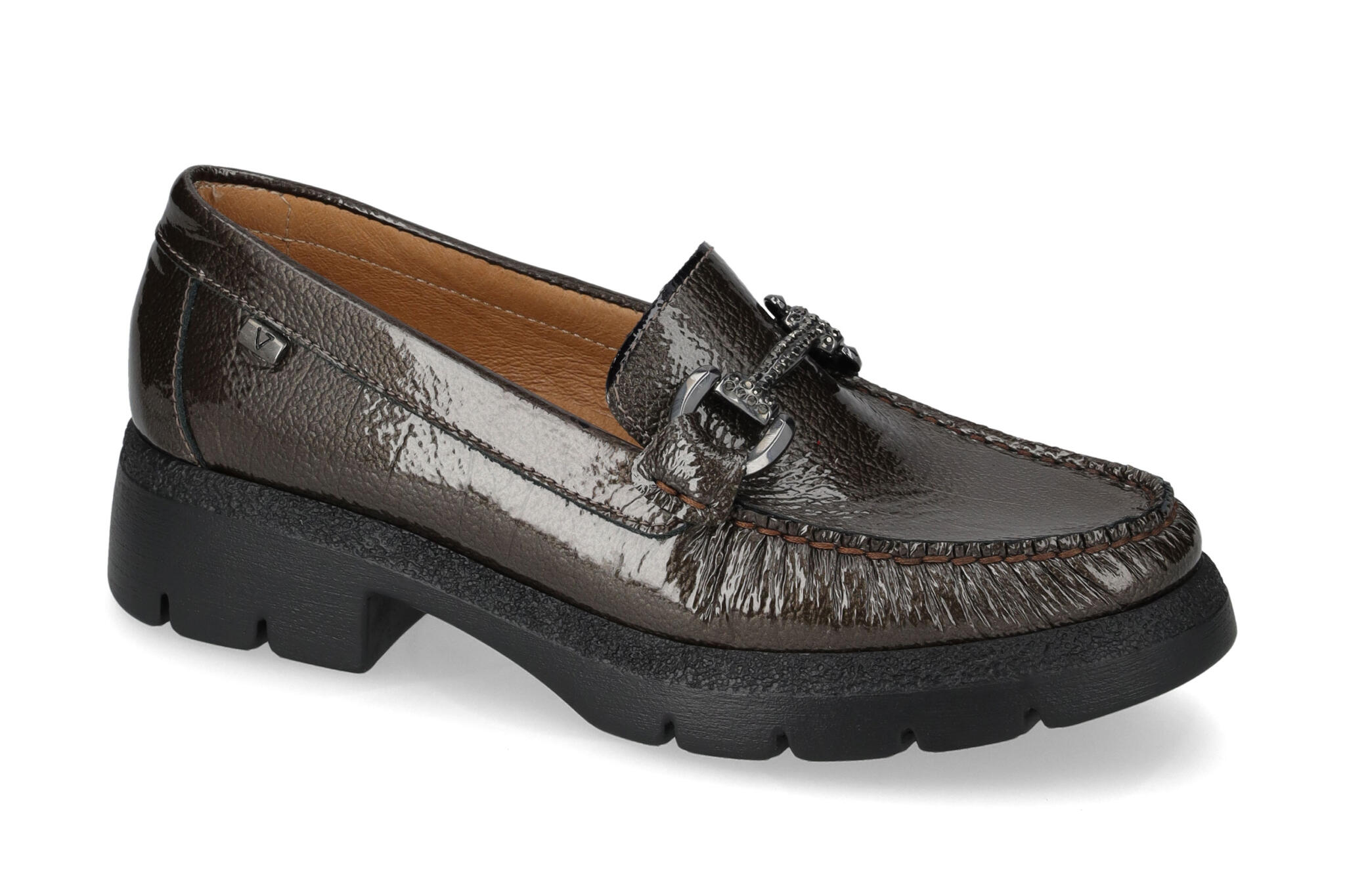 Mocassino Vernice Antracite V11556