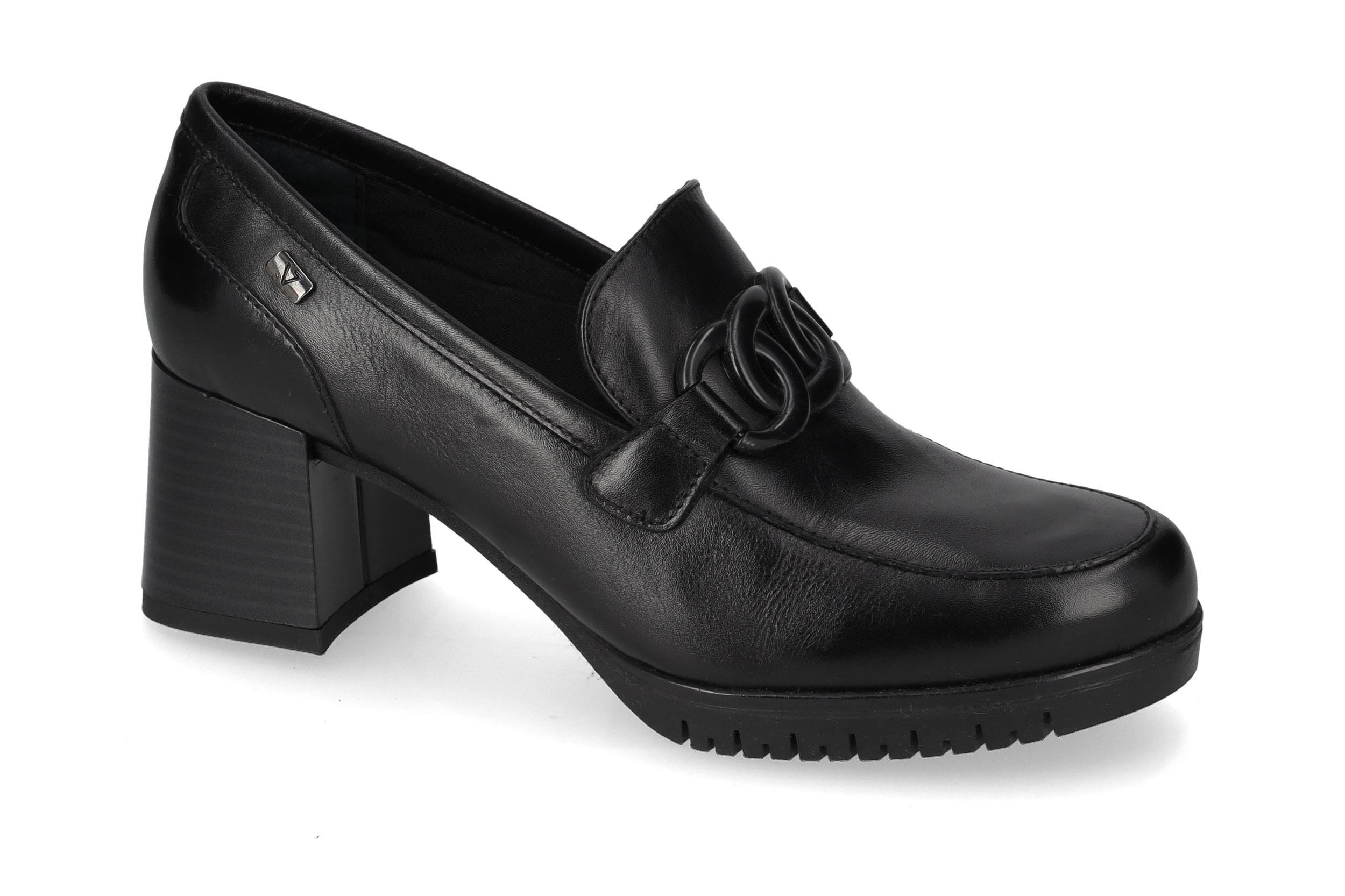 Mocassino Nappa Nero   V49154